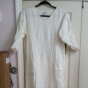 Vintage Aly Wear Small100% Linen Dress LagenlookMinimalist Farm Cottagecore